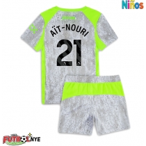 Camiseta Manchester City Rayan Ait-Nouri #21 Tercera Equipación para niños 2025-26 manga corta (+ pantalones cortos)
